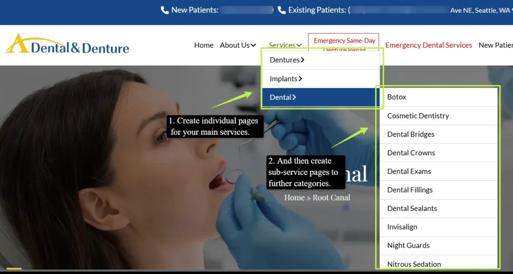 optimize-each-dental-service-page
